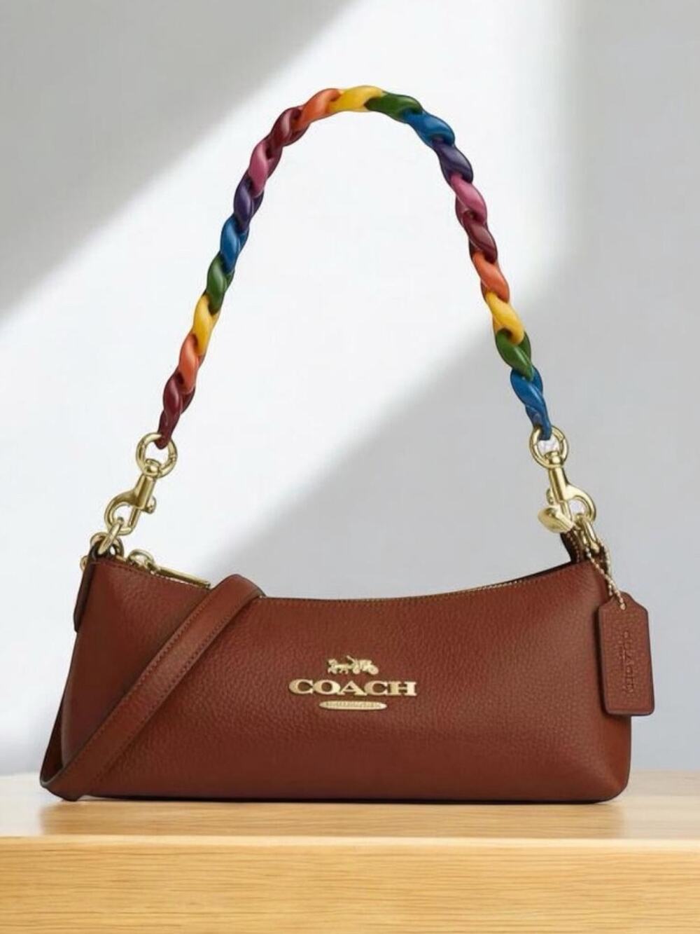 NWT Coach CP097 Charlotte Leather Shoulder Bag
